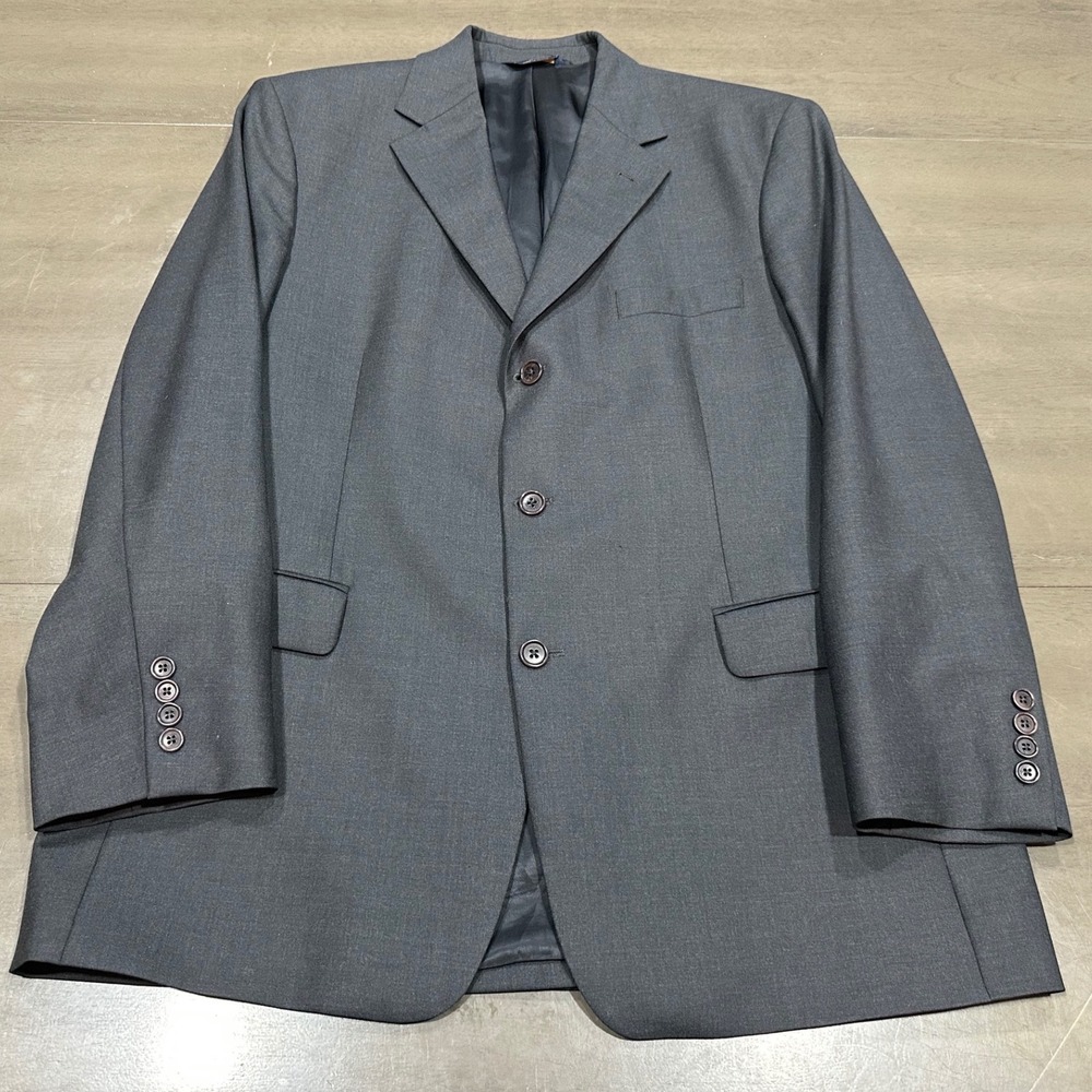 Brooks Brothers 346 Stretch Blazer Mens 43 RG Gray Wool 3 Button Sport Coat 43R